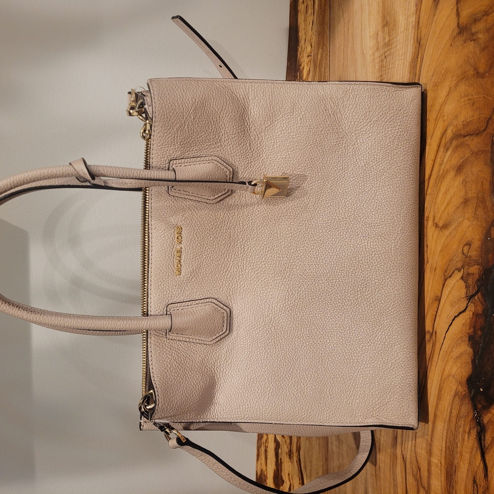 Michael Kors Light Pink Structured Tote Bag